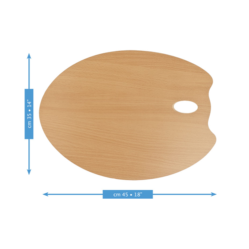 TAVOLOZZA IN LEGNO OVALE 35 X 45 CM MABEF