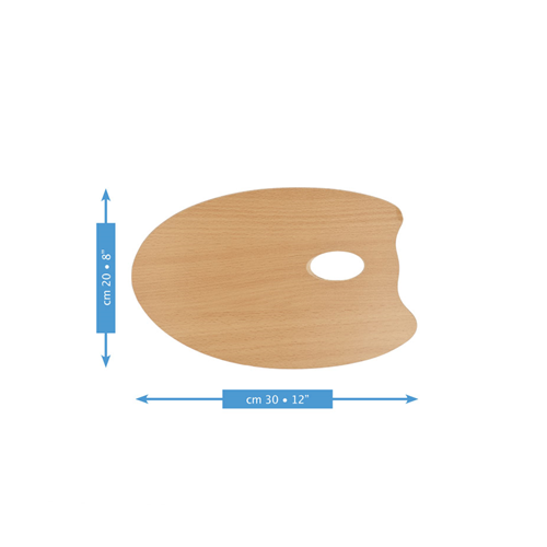 TAVOLOZZA IN LEGNO OVALE 20 X 30 CM MABEF