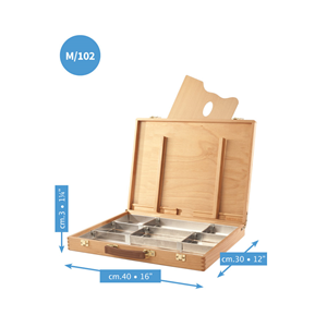CASSETTA PORTACOLORI IN LEGNO DI FAGGIO INTERNI IN METALLO 30 X 40 CM MABEF