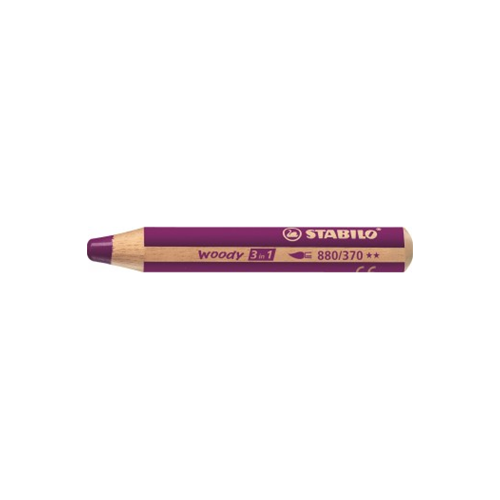MATITONE COLORATO A CERA ED ACQUERELLABILE STABILO WOODY 3 IN 1 
