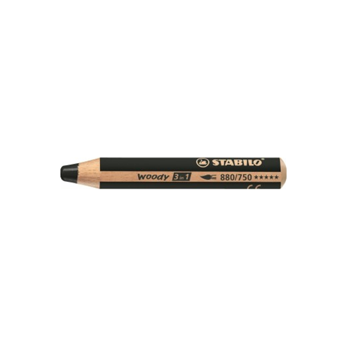 MATITONE COLORATO A CERA ED ACQUERELLABILE STABILO WOODY 3 IN 1 