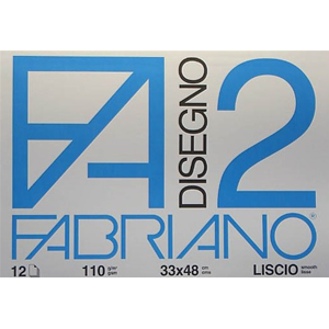 ALBUM DA DISEGNO FABRIANO F2 LISCIO 33 X 48 CM 110 GR MQ
