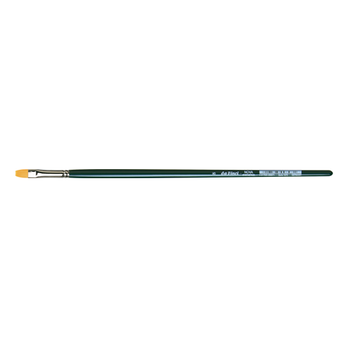 PENNELLO PIATTO SINTETICO DORATO MANICO LUNGO SERIE 1870 NOVA DA VINCI