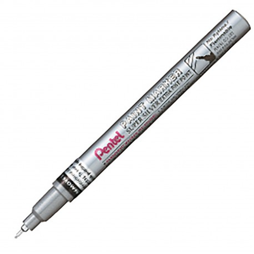 PENNARELLO A VERNICE PUNTA EXTRAFINE ARGENTO PAINT MARKER PENTEL