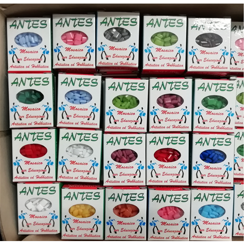 CONFEZIONE DI TESSERE PER MOSAICO IN PLASTICA MM 5 X 5 ANTES