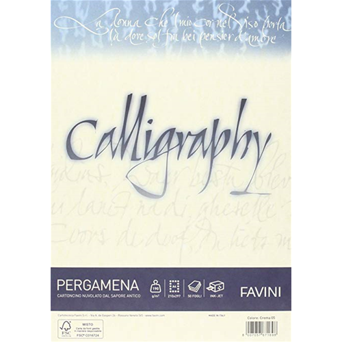 FOGLIO CARTA PERGAMENA EFFETTO NUVOLA 190 GR MQ A4 21 X 29.7 CM FAVINI
