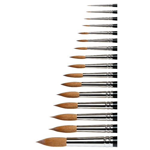 PENNELLO WINSOR & NEWTON SERIE 7 - TONDO IN MARTORA KOLINSKY MANICO CORTO