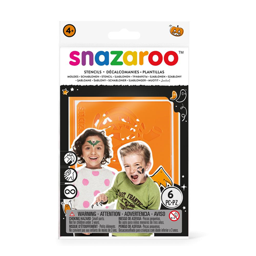 STENCIL 6 PEZZI DISEGNI ASSORTITI HALLOWEEN SNAZAROO