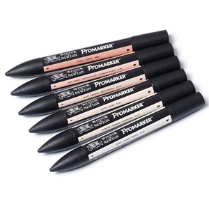 CONFEZIONE 6 PENNARELLI DOPPIA PUNTA PROMARKER SELEZIONE SKIN TONES SET 1 WINSOR & NEWTON