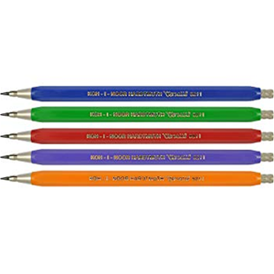 PORTAMINE DA 2 MM CON AFFILAMINE E CLIP VARI COLORI VERSATIL KOH-I-NOOR