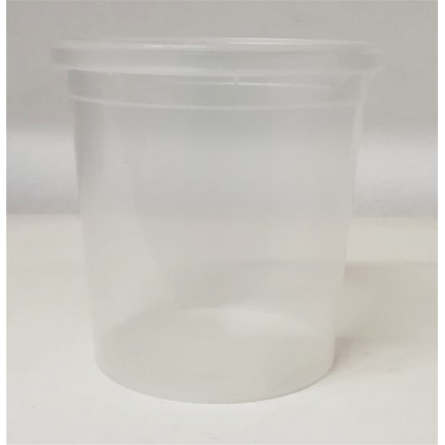 CONTENITORE IN PLASTICA TRASPARENTE 100 ML CON COPERCHIO SIGILLANTE