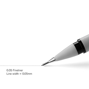 PENNA AD INCHIOSTRO PIGMENTATO NERO SPESSORE MM 0.05 FINELINER WINSOR & NEWTON