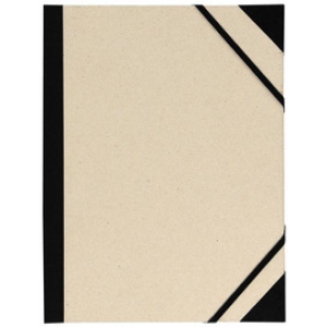 CARTELLA PORTA DISEGNI IN CARTONE GRIGIO CM 37 X 52 CON DUE ELASTICI E ANGOLI RINFORZATI CANSON