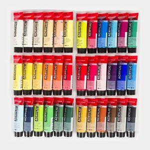 CONFEZIONE IN CARTONE CON 36 COLORI ACRILICI 20 ML SELEZIONE GENERALE ACRYLIC AMSTERDAM ROYAL TALENS