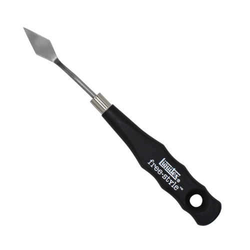 SPATOLA IN ACCIAIO PER PITTURA CON MANICO IN LEGNO VERNICIATO NERO FREE STYLE LIQUITEX