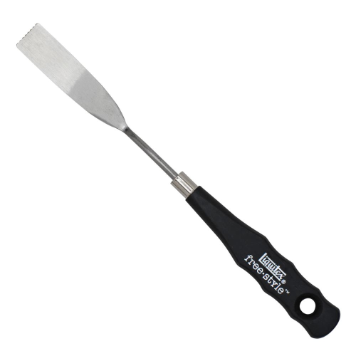 SPATOLA IN ACCIAIO PER PITTURA CON MANICO IN LEGNO VERNICIATO NERO FREE STYLE LIQUITEX
