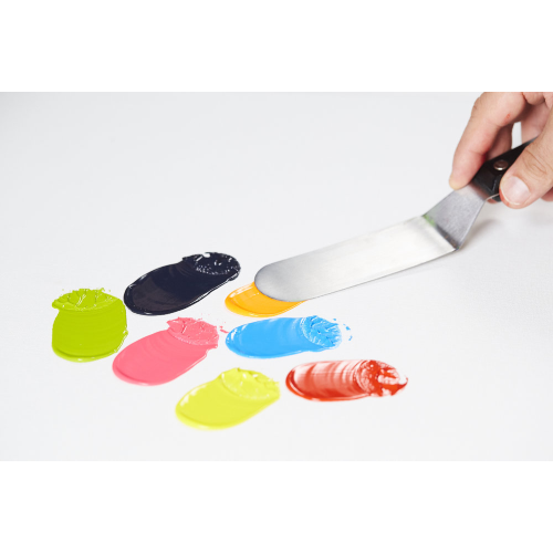 SPATOLA GRANDE IN ACCIAIO PER PITTURA CON MANICO IN LEGNO VERNICIATO NERO FREE STYLE LIQUITEX