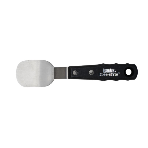 SPATOLA GRANDE IN ACCIAIO PER PITTURA CON MANICO IN LEGNO VERNICIATO NERO FREE STYLE LIQUITEX
