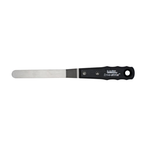 SPATOLA GRANDE IN ACCIAIO PER PITTURA CON MANICO IN LEGNO VERNICIATO NERO FREE STYLE LIQUITEX