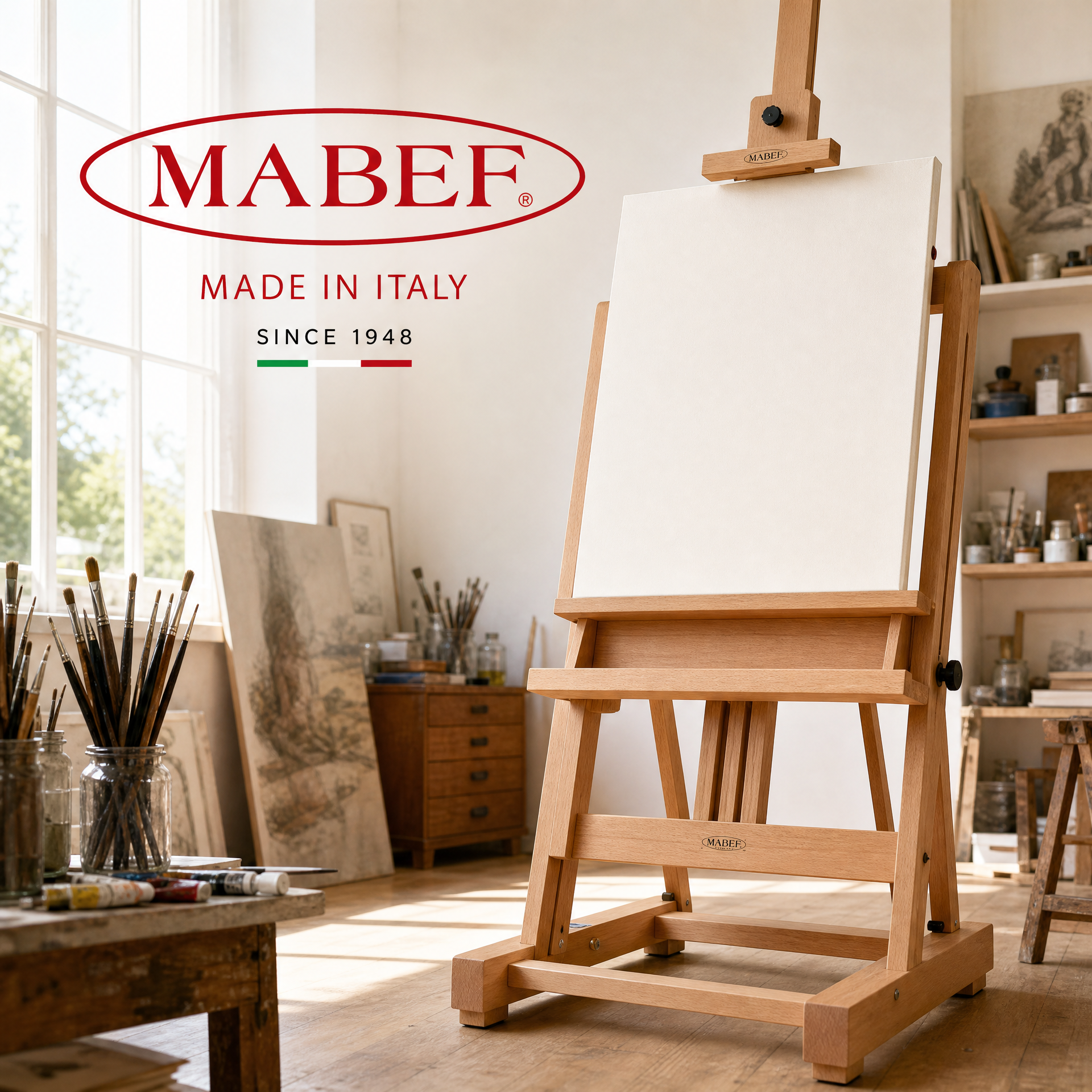 Mabef Cavalletti per Artisti in Faggio Massello Made in Italy